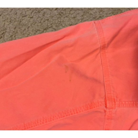 Eddie Bauer Button Up Shirt Mens XL Short Sleeve Pink Coral Rufton Twill - Picture 7 of 8